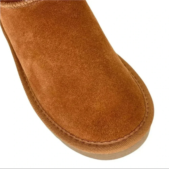 Style & Co Tiny2 Tan Suede Leather Faux Fur Womens Ankle Boots Size 6M - Picture 10 of 13